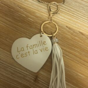 Porte Clé message La Famille C'est La Vie