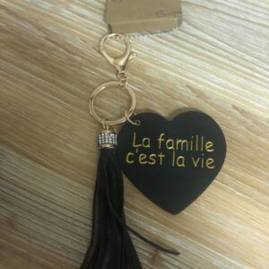 Porte clé message La famille c'est La vie