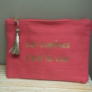 Pochette tendance Message Les copines c'est la vie