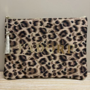 Pochette Léopard Taupe