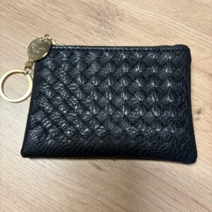 Porte Monnaie compact tressé  noir